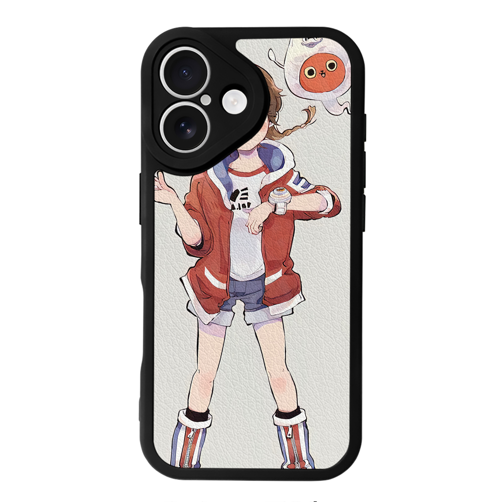 （画像用） 妖怪ウォッチ Yo-kai Watch 【iPhone 16シリーズ対応】シリコンスマホケース（レザー調） 材質：シリコン